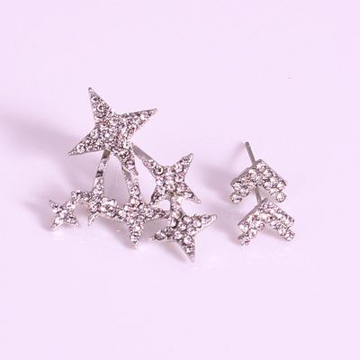 Gold Silver Stars Earrings Set - Bean Concept - Etsy