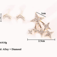 Gold Silver Stars Earrings Set - Bean Concept - Etsy