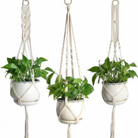 Handmade Linen Braided Plant Hanger - Bean Concept - Etsy
