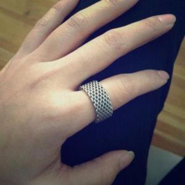 Mesh Silver Ring - Bean Concept - Etsy