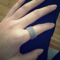 Mesh Silver Ring - Bean Concept - Etsy
