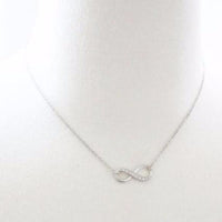Crystal Infinity Necklace in Silver - Bean Concept - Etsy