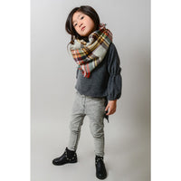 Kids Plaid Blanket Infinity Scarf - Khaki Brown - Bean Concept - Etsy