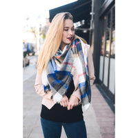 Plaid Blanket Scarf - Bean Concept - Etsy